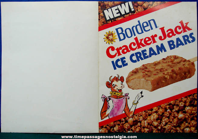(6) 1987 Borden Cracker Jack Ice Cream Bar Advertising Items