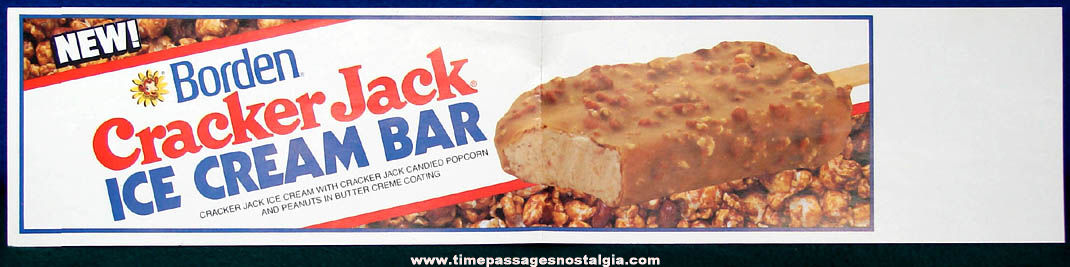 (6) 1987 Borden Cracker Jack Ice Cream Bar Advertising Items