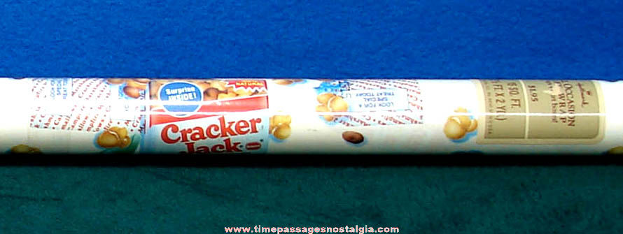 Colorful Old Unopened Cracker Jack Advertising Hallmark Wrapping Paper