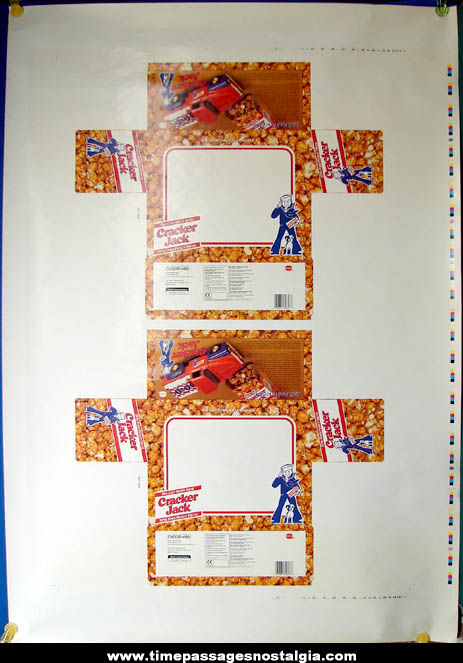 Unused 1996 Cracker Jack Advertising Ertl Truck Packaging Art