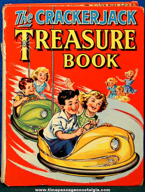 Colorful Old Hard Back Cracker Jack Treasure Book