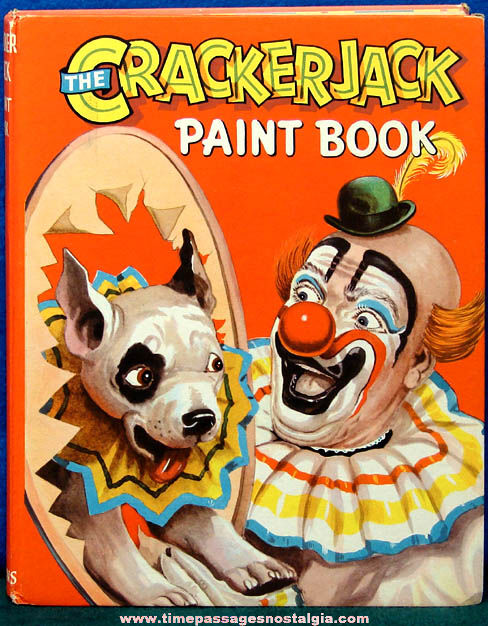 Colorful Old Hard Back Cracker Jack Paint Book