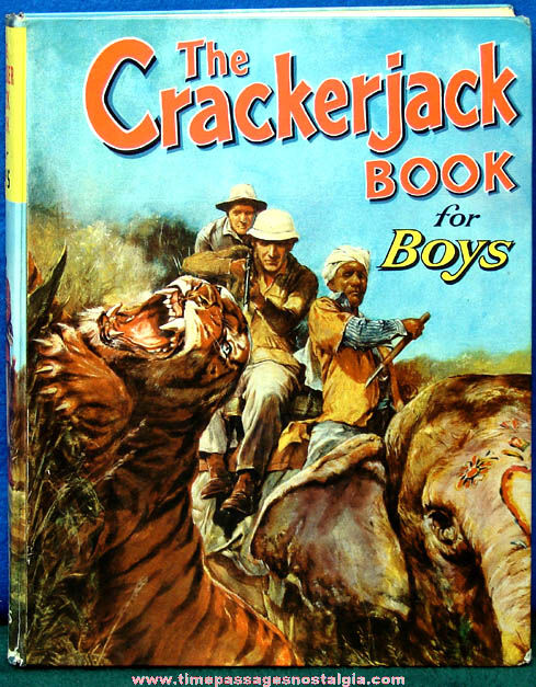 Colorful Old Hard Back Cracker Jack Book For Boys
