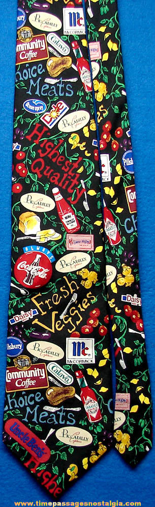 Colorful Food Advertising Wembley Silk Neck Tie