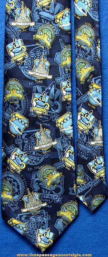 Walt Disney Amusement Theme Parks Advertising Neck Tie