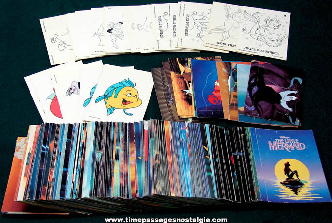 (227) 1991 Walt Disney Little Mermaid Character Trading Cards