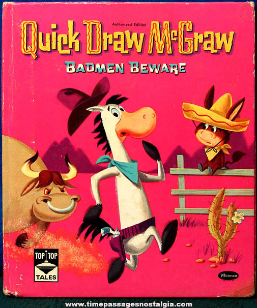 1960 Hanna Barbera Quick Draw McGraw Badmen Beware Book