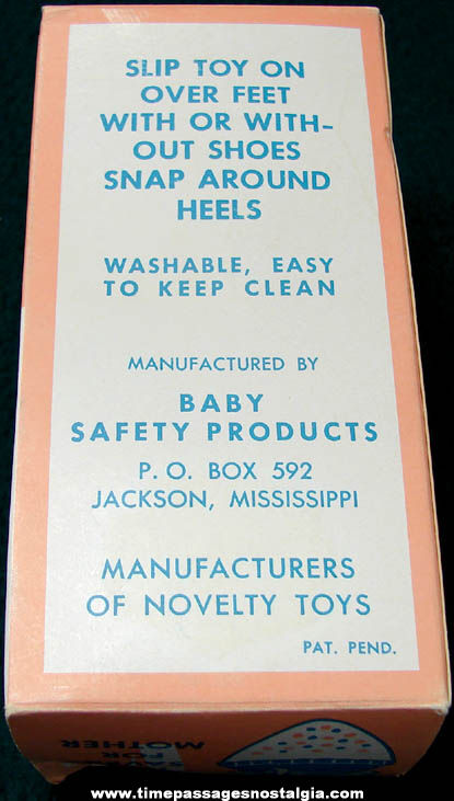 Old Boxed Set of Baby Ankle Toy Plastic Rattles