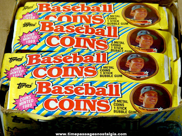 (108) Unopened 1989 Topps Baseball Coins With Display Box