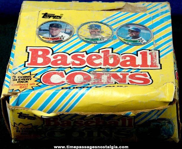 (108) Unopened 1989 Topps Baseball Coins With Display Box