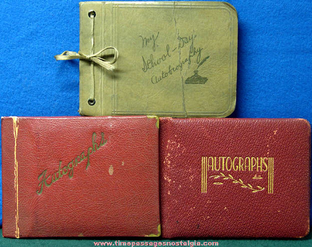 (3) 1930s Massachusetts School Friend Autograph Books