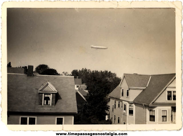 1936 Zeppelin Airship In Flight Photograph