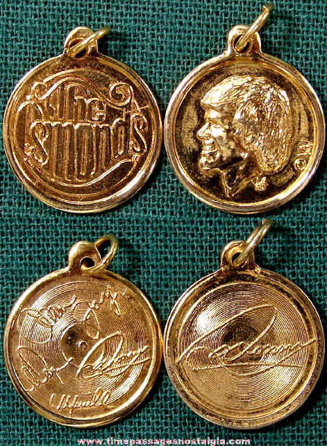 (2) Old Metal Osmond Brothers Advertising Charm Bracelet Charms
