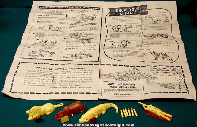 1964 Kellogg’s Corn Flakes Cereal Premium Jungle Jump Up Hunting Game