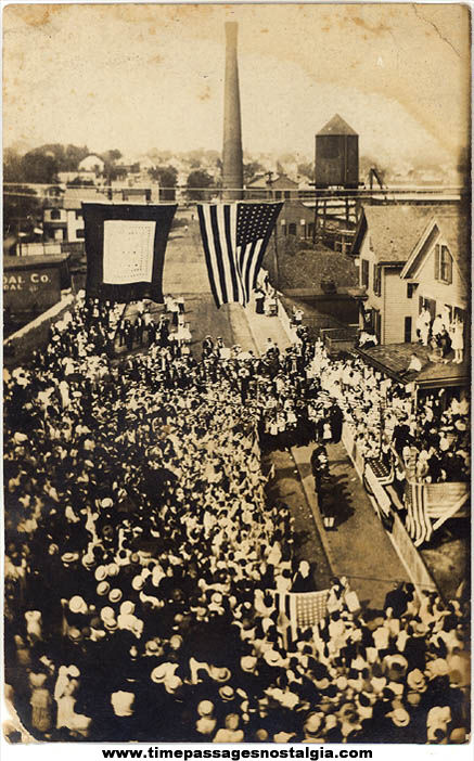 Old Unused Military or Patriotic Ceremony Real Photo Post Card