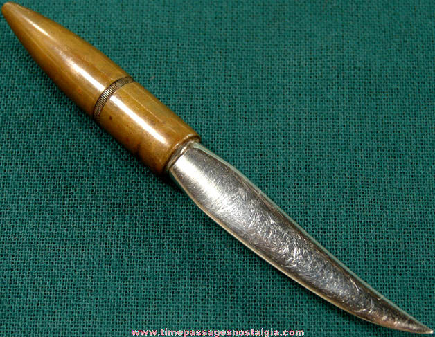 Old United States Army Trench Art Bullet Letter Opener Knife
