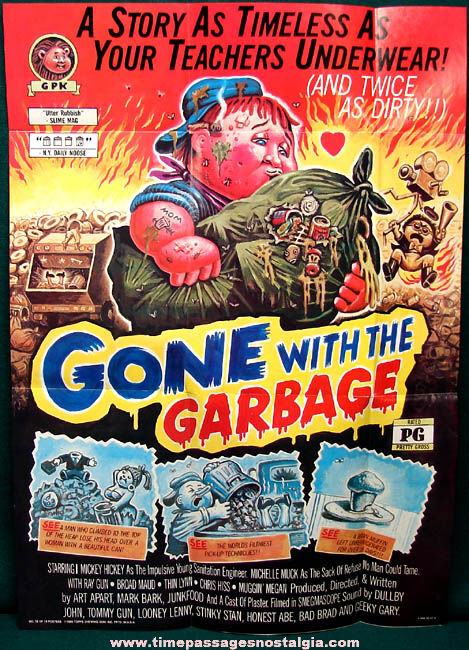 (4) Unused 1986 Topps Gum Premium Garbage Pail Kids Posters