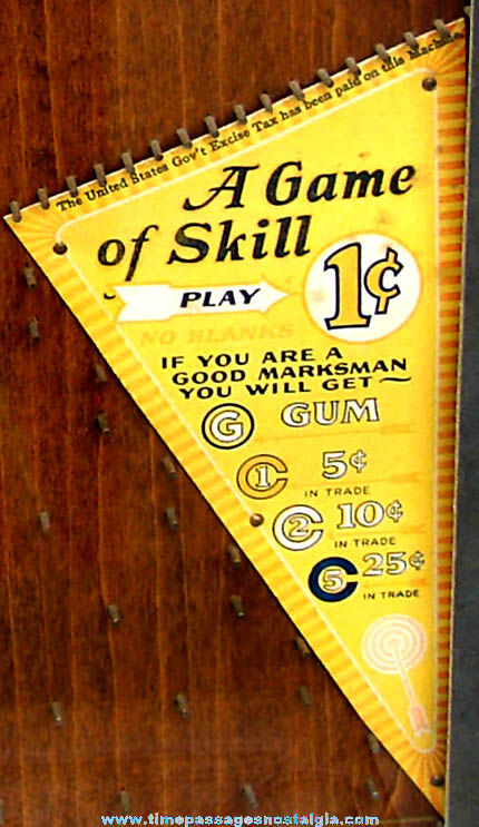1926 Mills Target Practice Trade Stimulator Penny Drop Game