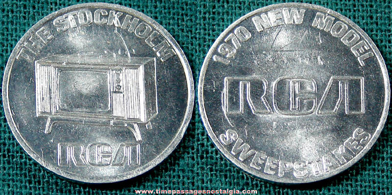 1970 RCA Television Advertising Sweepstakes Contest Token Coin