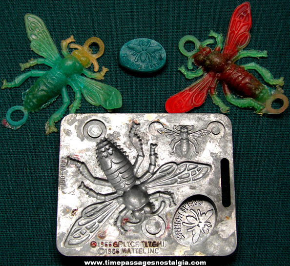 ©1966 Mattel Green Hornet Character Creepy Crawlers Metal Mold With Samples