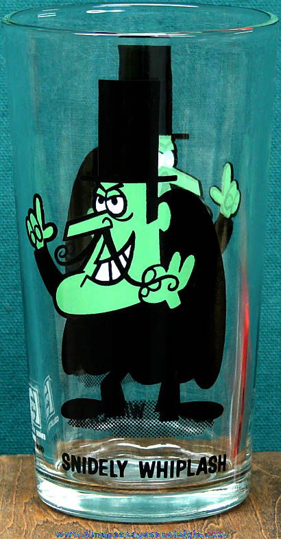 Old Snidely Whiplash Cartoon Character Pepsi Drink Glass