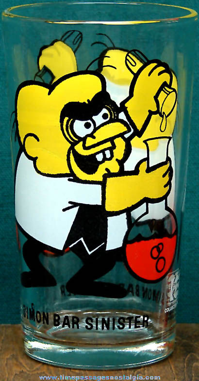 Old Simon Bar Sinister Cartoon Character Pepsi Drink Glass