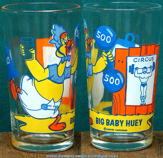 Old Baby Huey Cartoon Character Pepsi Drink Glass
