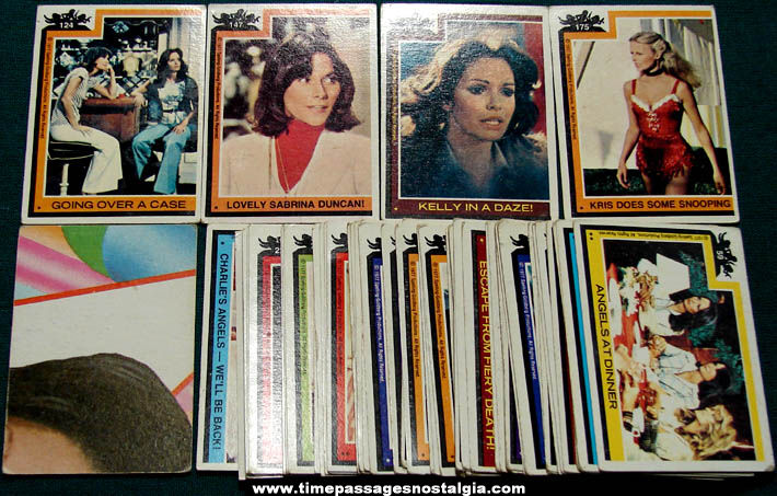 (55) 1977 Charlie’s Angels Bubble Gum Trading Cards