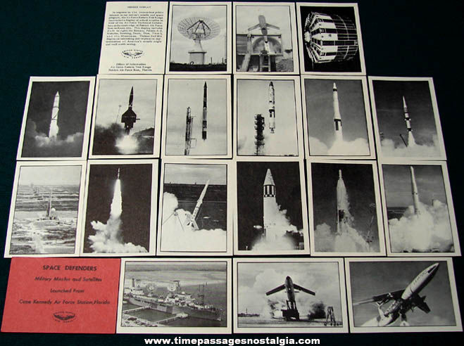 Space Defenders Military Missiles & Satellites Trading Card Set