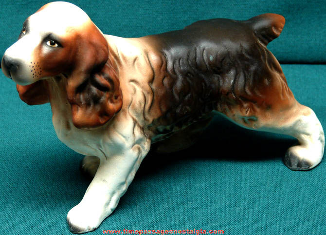 Old Cocker Spaniel Dog Ceramic Figurine