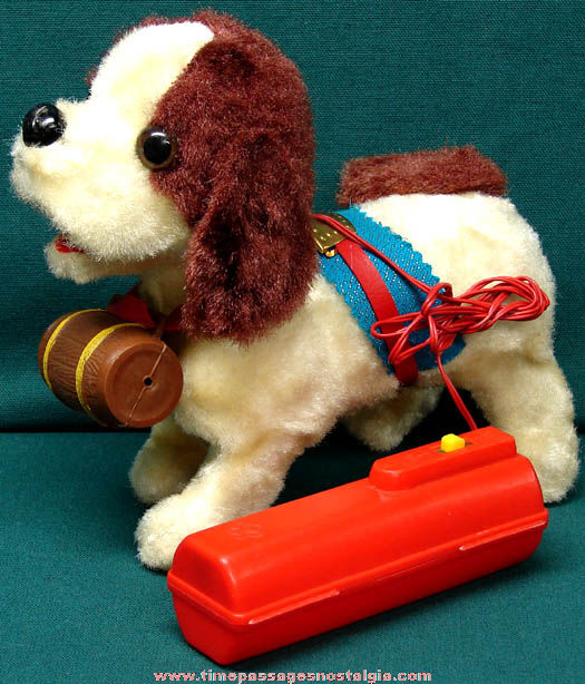 Old Remote Control Mechanical Toy St. Bernard Dog