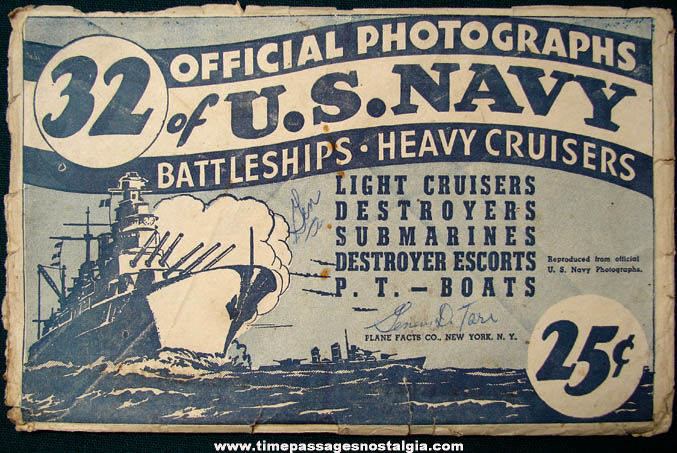 (30) United States Navy World War II War Ship Pictures With Envelope
