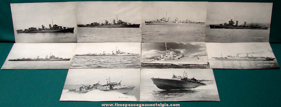 (30) United States Navy World War II War Ship Pictures With Envelope