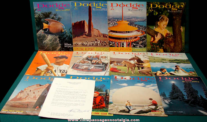 (12) 1962 Dodge Automobile Advertising News Magazines