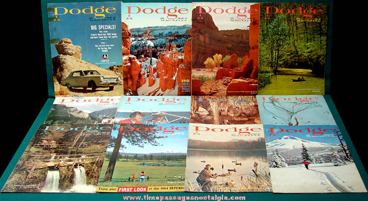 (12) 1963 Dodge Automobile Advertising News Magazines