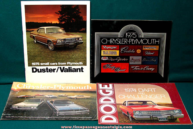 (4) 1970s Dodge Chrysler Plymouth Automobile Advertising Magazines