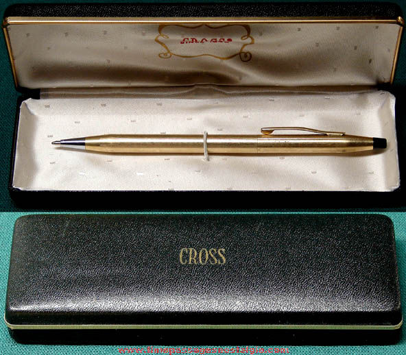 Old Boxed Gold Filled Cross Ball Point Ink Pen