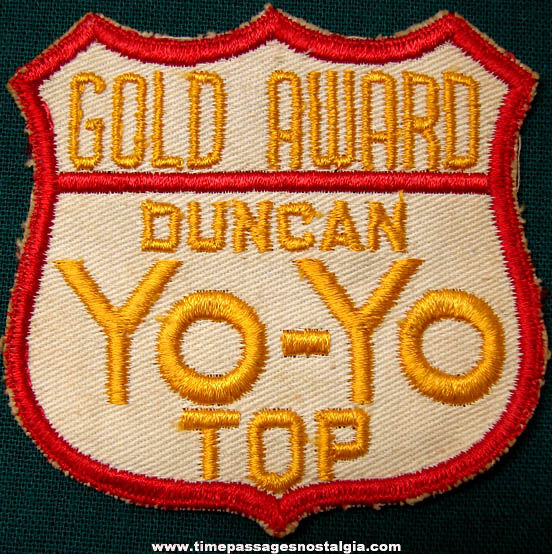 1940s Duncan Yo Yo Gold Award Cloth Patch