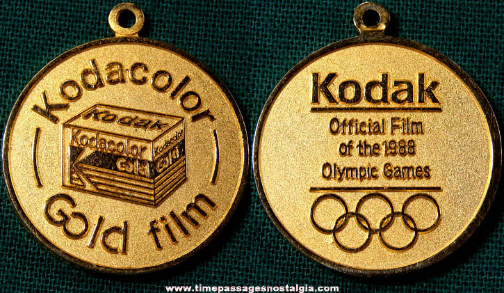 1988 Olympic Games Kodak Film Advertising Premium Gold Medal