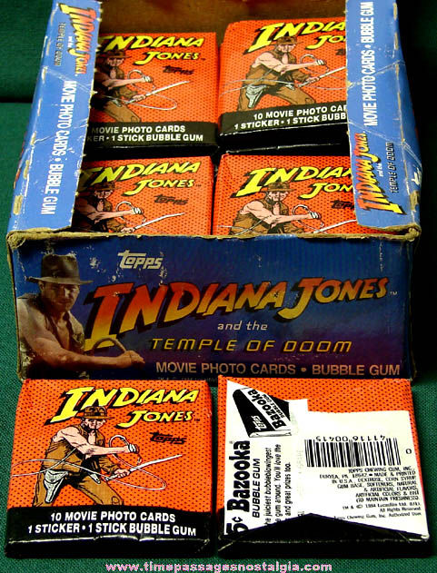 Box of (27 Packs) 1984 Topps Indiana Jones Temple of Doom Trading Cards