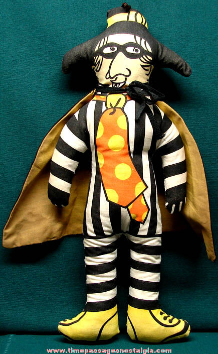 Old McDonald’s Hamburglar Advertising Character Cloth Doll