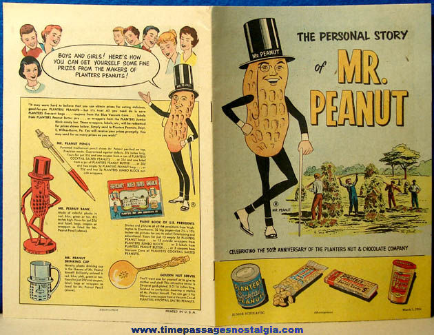 1956 Mr. Peanut Advertising Premium Comic Book Magazine
