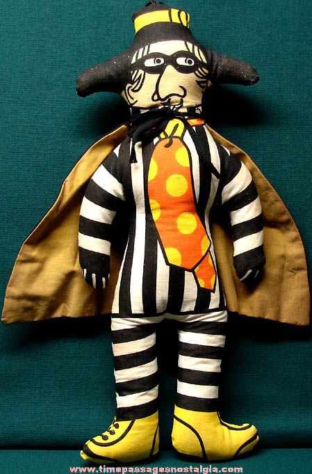 Old McDonald’s Hamburglar Advertising Character Cloth Doll