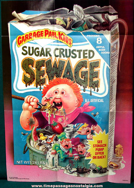 Unused 1986 Topps Gum Premium Garbage Pail Kids Poster