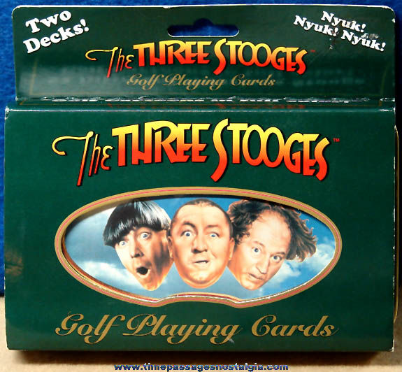 (2) Boxed & Unused 1998 Three Stooges Golf Playing Card Decks