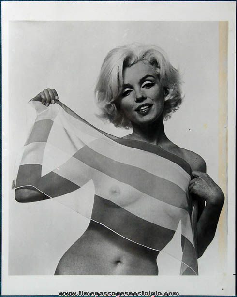 Marilyn Monroe Topless Nude Black White Photograph