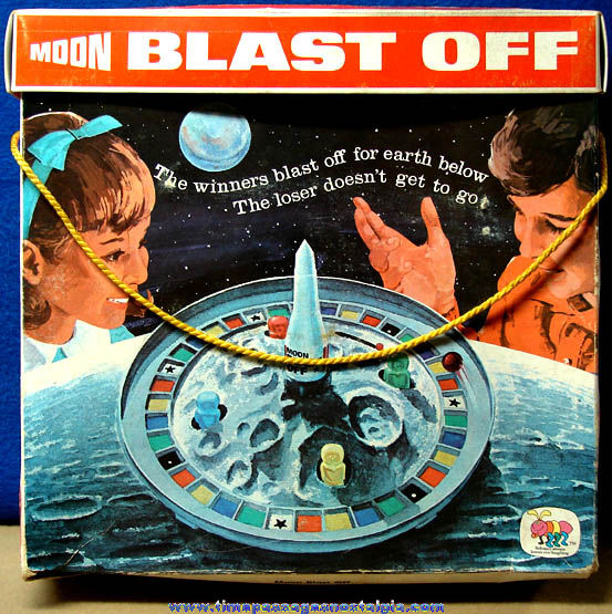 Colorful Boxed 1970 Schaper Moon Blast Off Space Game