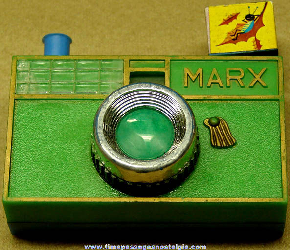 Old Marx Toy Camera Viewer With Auto & Motorcycle Racing Pictures