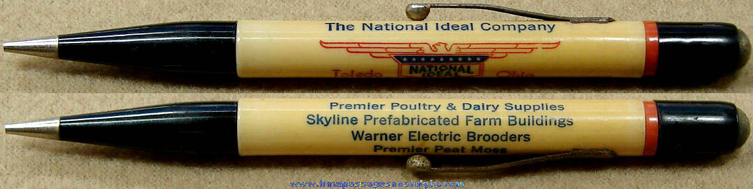 Old National Ideal Company Advertising Premium Redipoint Mechanical Pencil