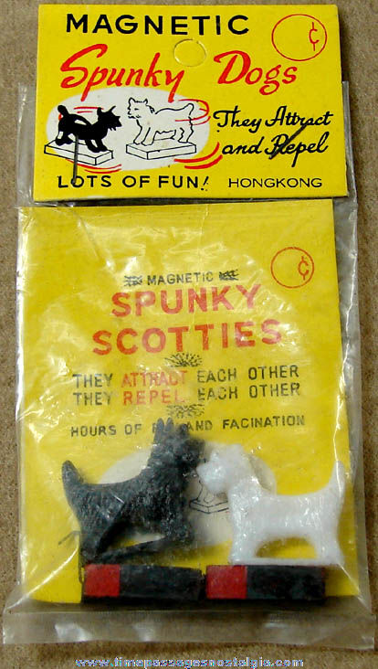 Old Unopened Magnetic Spunky Scottie Dog Novelty Toy